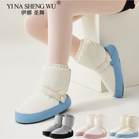 Winter Women Ballet Shoes Dance Boots Warm-Up Short Boots Warm Anti-Slip Ballet Shoes Training Shoes Adult Cotton Dance Shoes