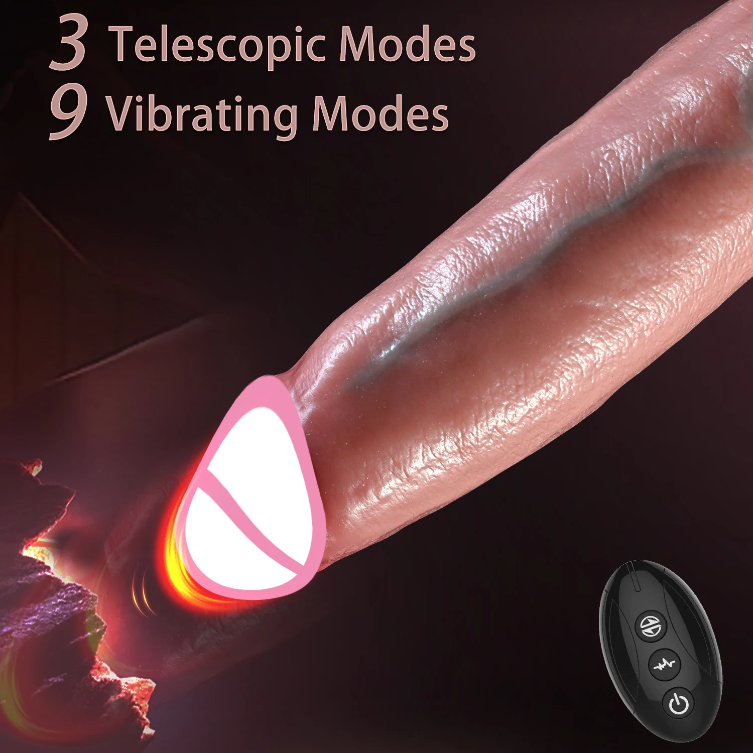 

Big Vibrating Dildo Sex Toys Realistic Penis Artificial Telescopic Ratotion Dick Adult Toy Female Dildos Vibrators For Women 18+