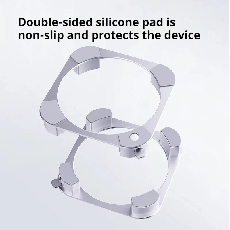 Minisopuru Mac Mini M4 Stand Aluminium Aloi Desktop Cooling Bracket Stand untuk Mac Mini M4/M4 Pro 2024