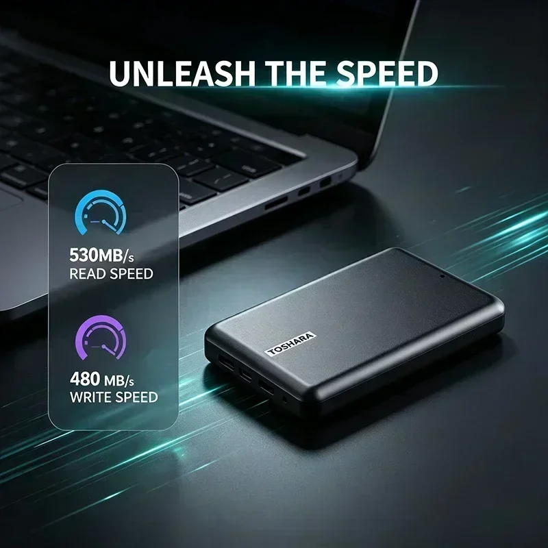 TOSHARA A5 Portable External Hard Drive USB3.0 HDD 1TB 2TB 4TB High Speed SSD Hard Disk Data Storage Disk for Laptop Mac Android