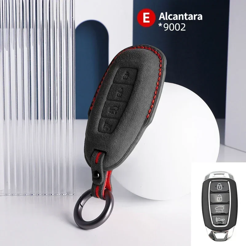 

Suede Car Key Case Cover Shell For Hyundai I30 Ix35 KONA Encino Solaris Azera Grandeur Ig Accent Santa Fe Palisade