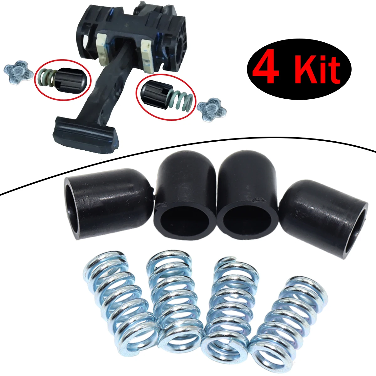 

For 2 Door Car Door Check Strap Repair Kit Stopper Damping Clips Spring Black For Opel ASTRA H III L FAMILY H III A Datsun Mi-DO