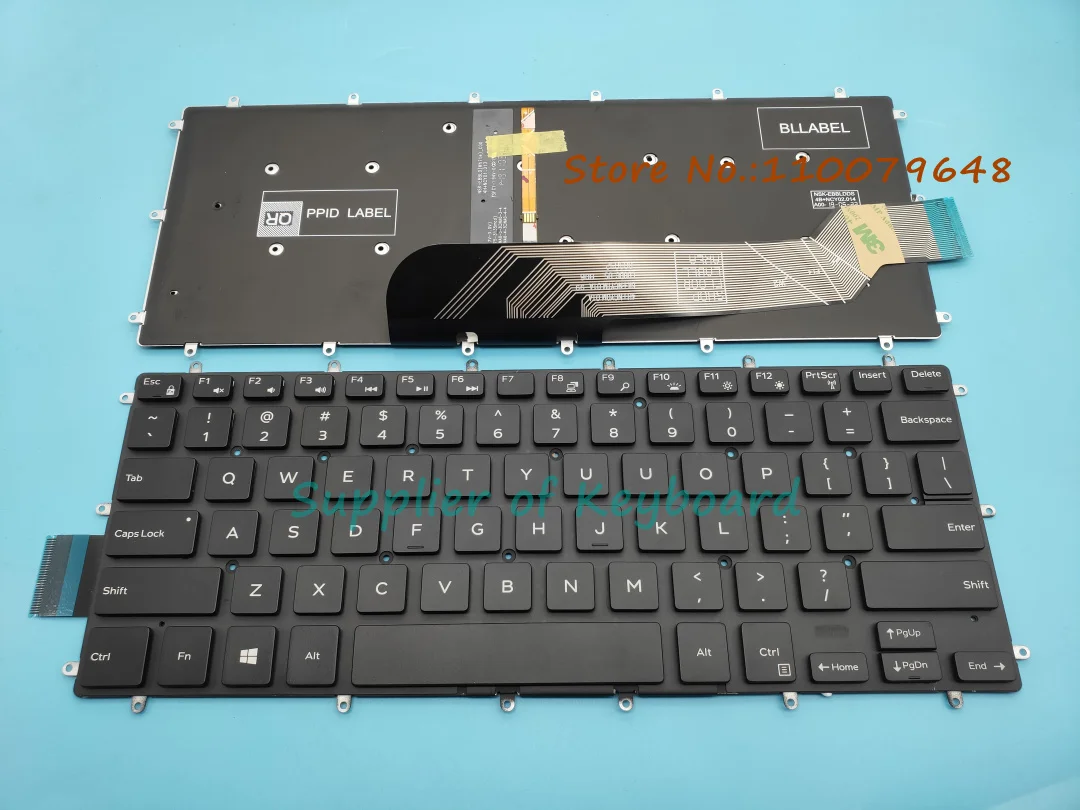 

NEW For DELL Inspiron 5368 5378 5568 5578 2 IN 1 15 7560 7569 7570 7572 7573 7579 0H4XRJ English/Hebrew Keyboard