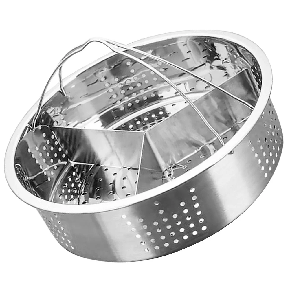

1 set Steamer Basket Stainless Steel With Trivet For Vegetable Fish Dumpling Bun Steaming Pot Cooking Accessories