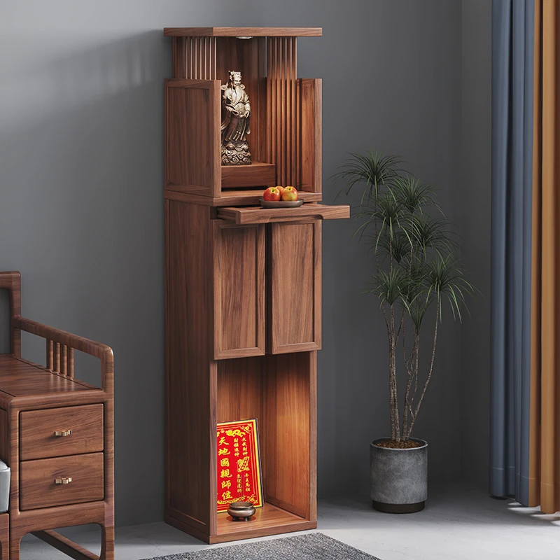 خزائن غرفة المعيشة الدائمة على الطراز الصيني عرض المنزل خزائن غرفة المعيشة بطبقة مزدوجة أثاث المذبح الخشبي الصلب كومو JTC