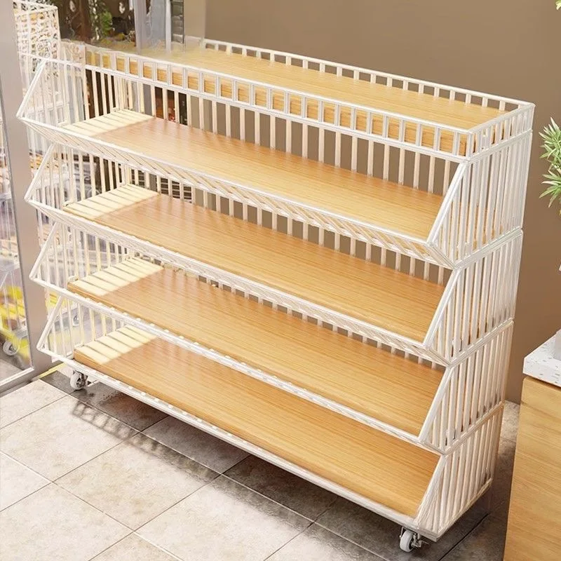 

Shelf diagonal basket commissary convenience store pharmacy multi-layer exhibition metal