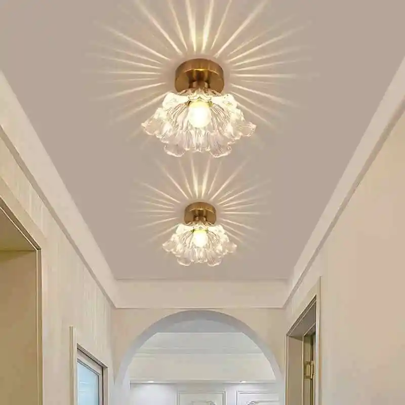 Corridor Antique Ceiling Entrance Light Foyer Light Emitting Diode Crystal and Table Lamp