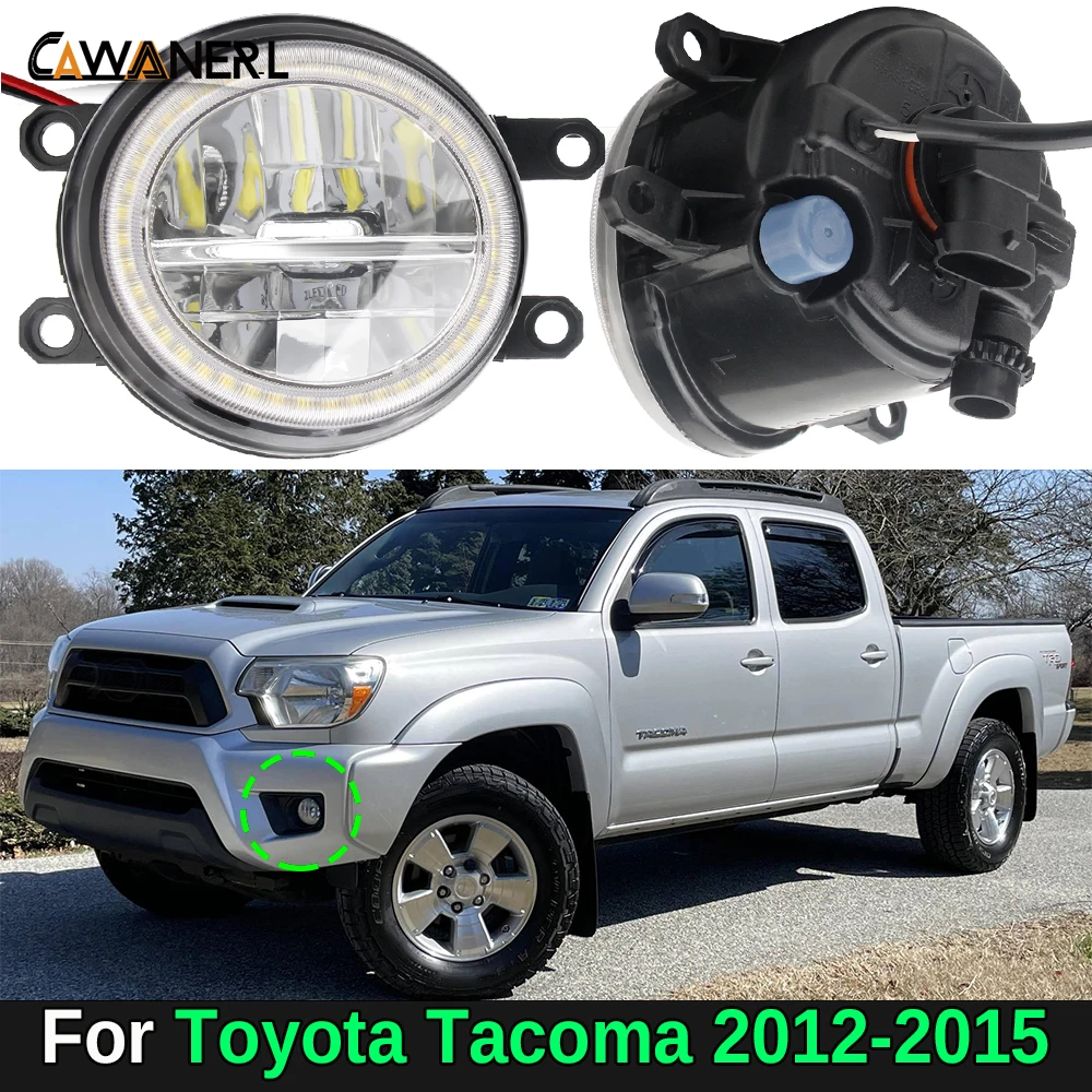 

2 X 30W Car Right + Left LED Fog Light with Angel Eye DRL Daylight H11 For Toyota Tacoma 2012 2013 2014 2015