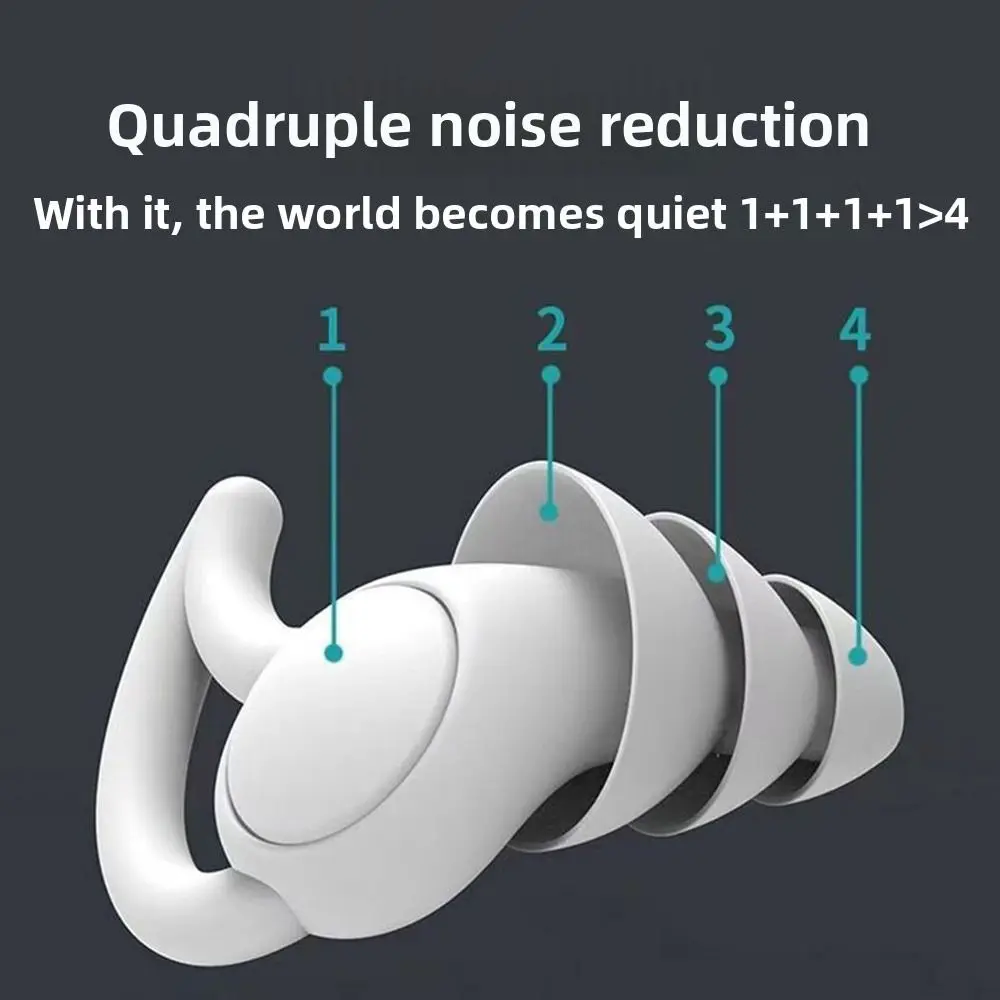 سدادات أذن من السيليكون الناعم لحماية الأذن، سدادات أذن متعددة الاستخدام لإلغاء الضوضاء، منع الضوضاء، تقليل الضوضاء #6