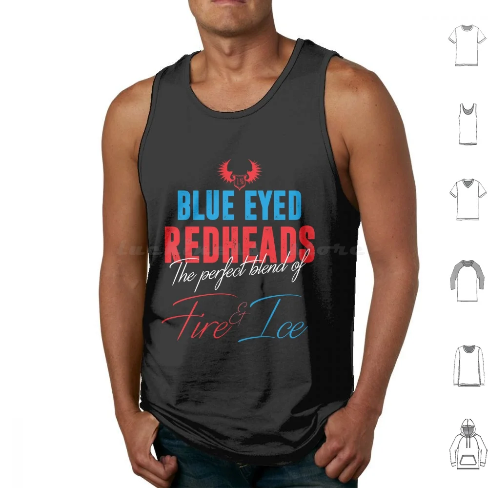 Blue Eyed Redheads Tank Tops Vest Sleeveless Redhead Blue Eyed Redhead Red Hair Ginger Redheads Redheads Fire Ice