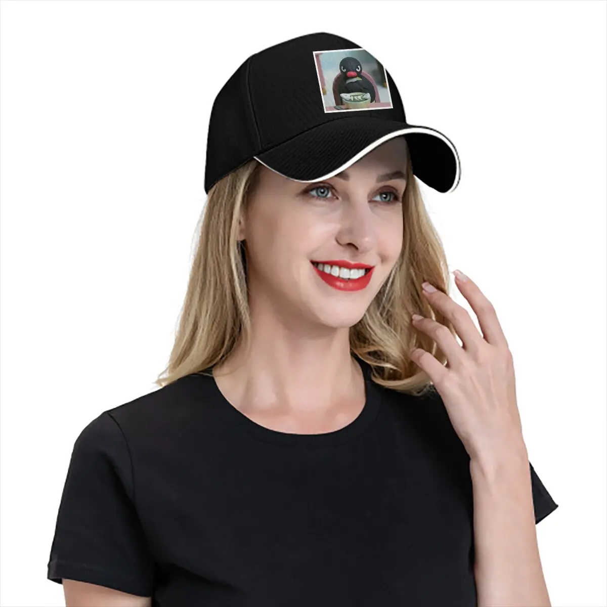 Washed Men's Baseball Cap Pingu The Penguin Angry Sports Snapback Caps Dad Hat Pingu Penguin Anime Golf Hats