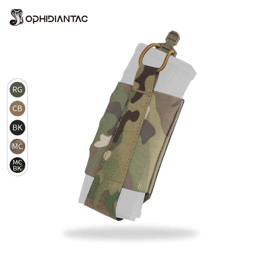 OPHIDIANTAC – pochette magnétique simple élastique, support Molle pour porte-plaque ou ceinture, accessoires de chasse