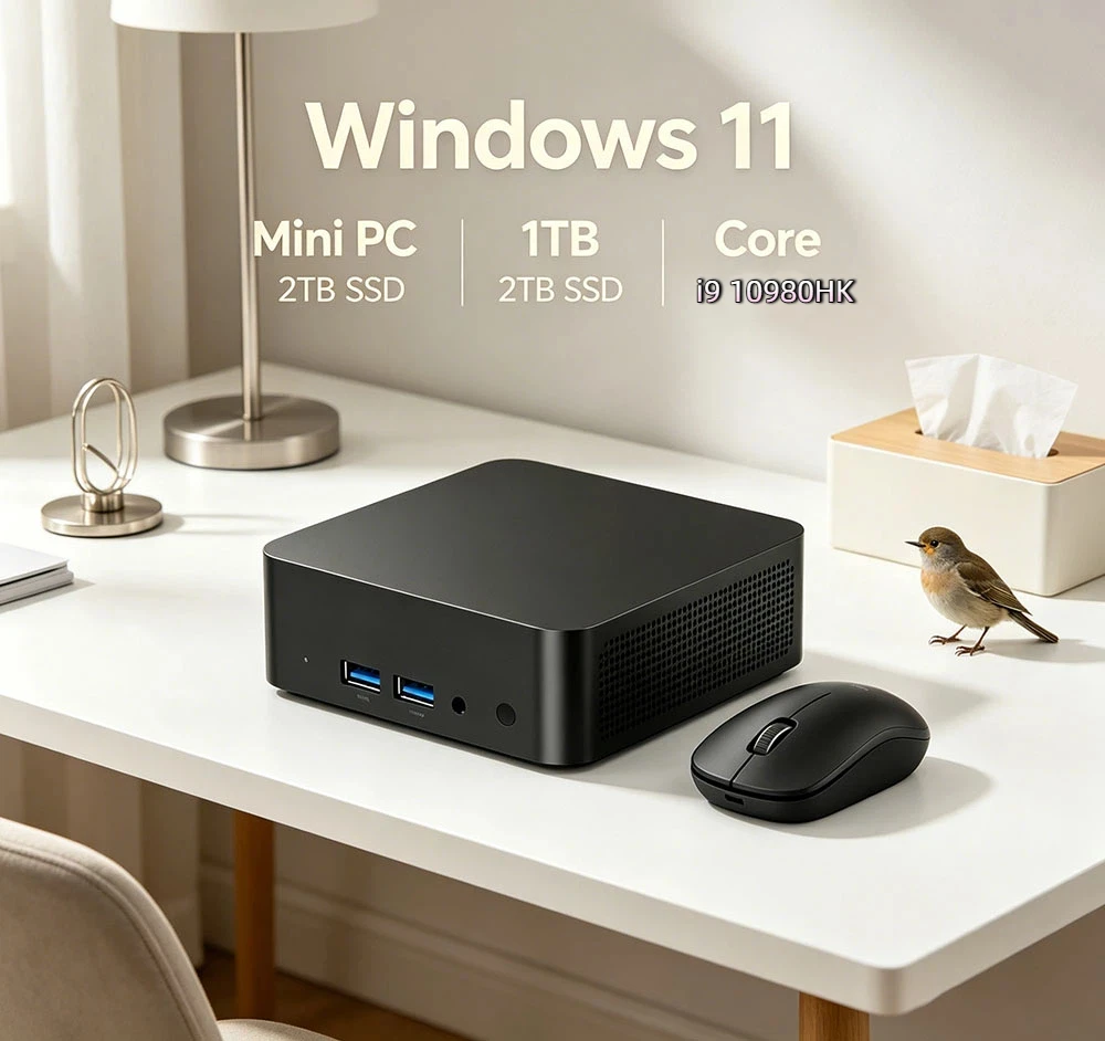 

Palatial Windows 11 Pro Mini PC Core i9 10980HK 32GB RAM 1TB 2TB SSD 4K HD WiFi 6 BT5.2 Gaming Study Desktop 3 Years Warranty