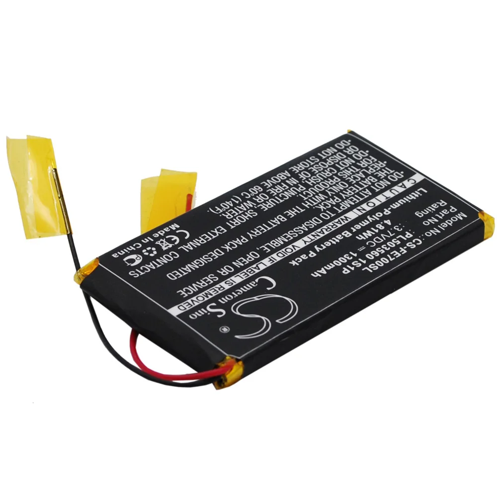 Cameron Sino Amplifier Battery For Fiio EO7K Part Number Fiio PL503560 1S1P 1300mAh