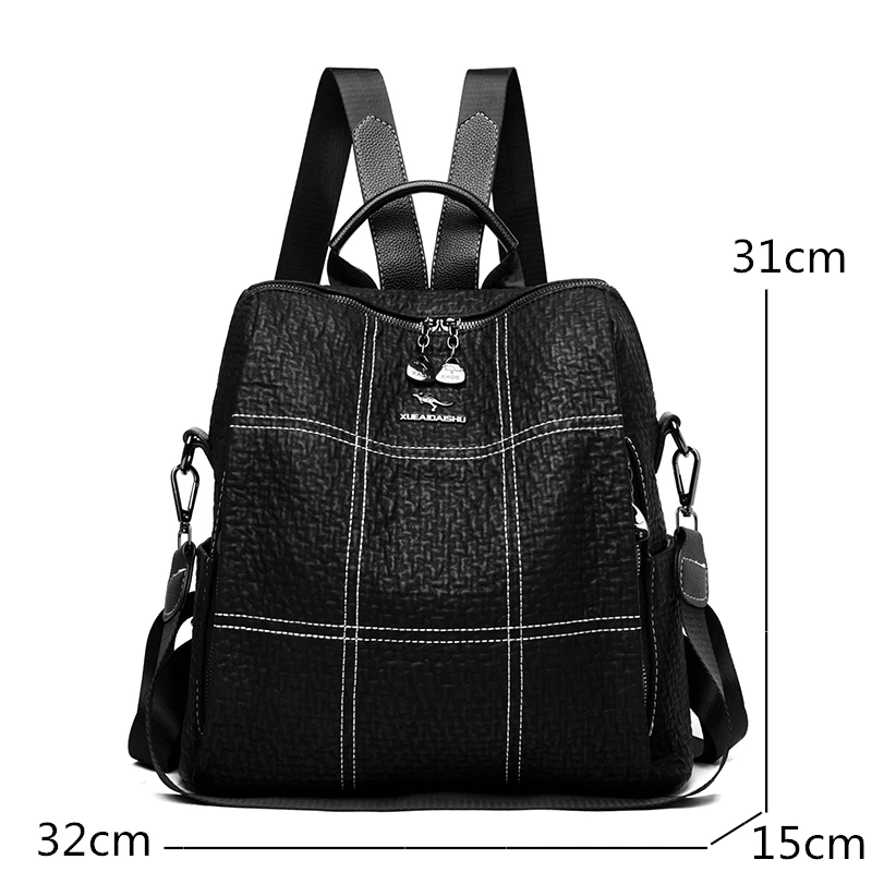 Genuine Leather stylish large-capacity casual anti-theft backpack High Quality Women Backpacks Fashion Luxury Female Travel bags