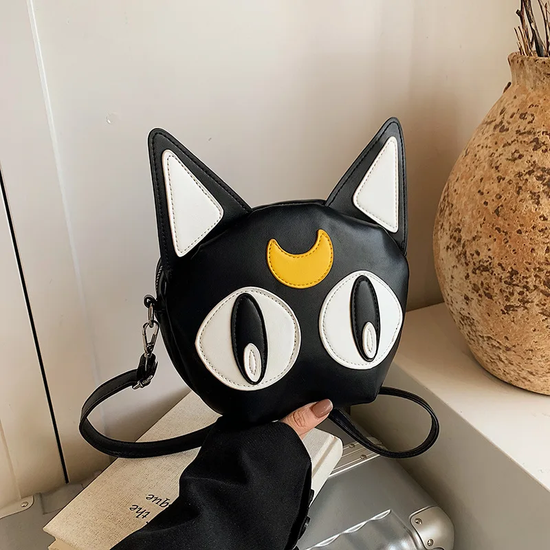 

Unique niche design 2025 new cute girl funny cartoon cat bag popular crossbody bag