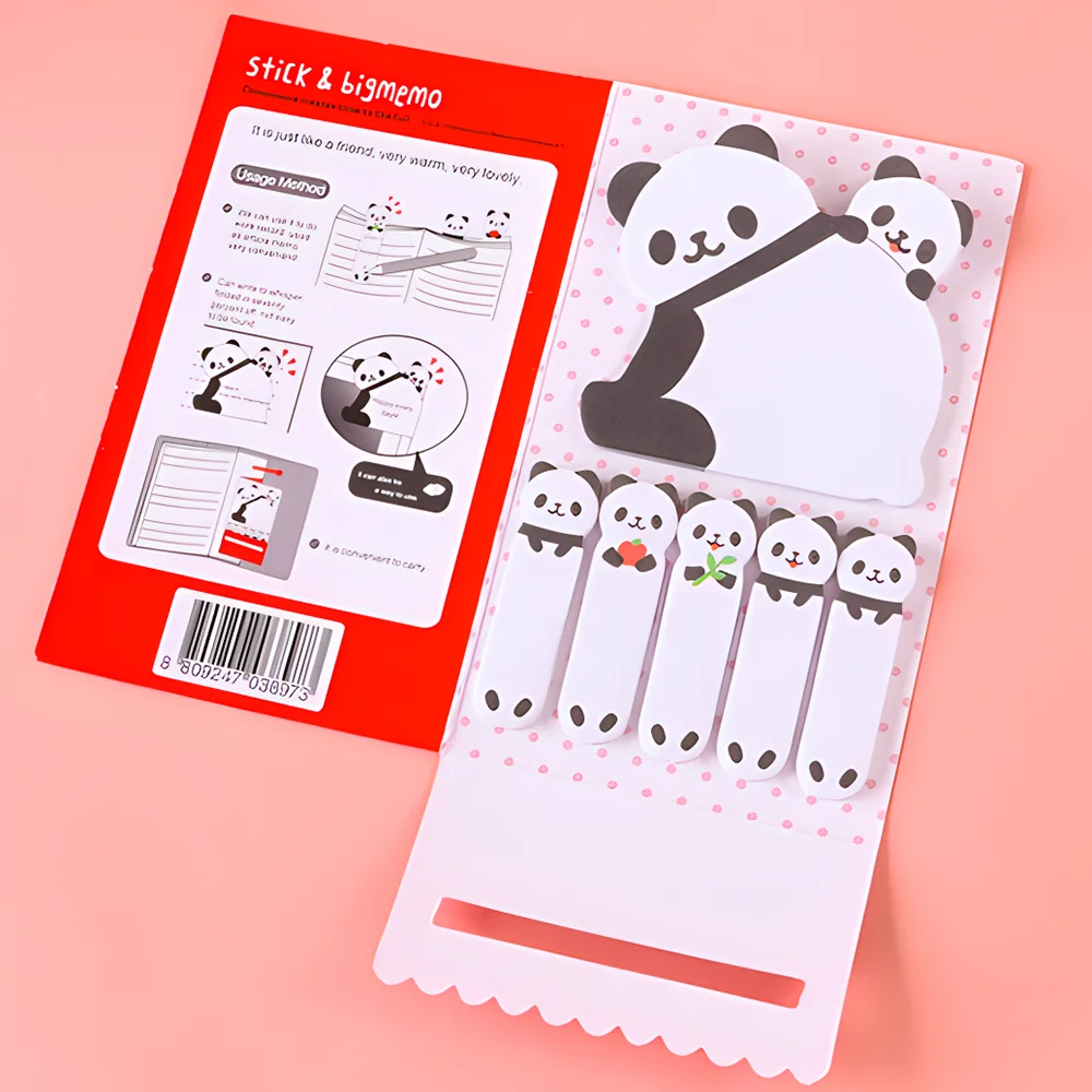 ملاحظات لاصقة لطيفة لنشر مذكرة ، باندا ، قطة ، باو ، طائر ، مضحك ، كاواي ، مفكرة ، مجموعة ، علامات تبويب مؤشر ، خطة ، إشارات مرجعية ، ملصقات كتب #6