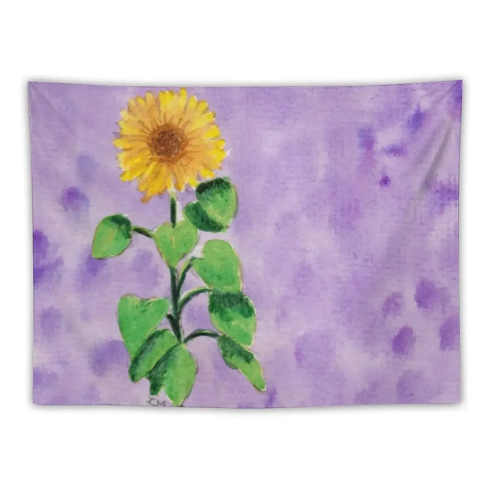 

Sunflower - sun - on purple background Tapestry Room Aesthetic Decor Decorations For Your Bedroom Home Decorations Tapestry