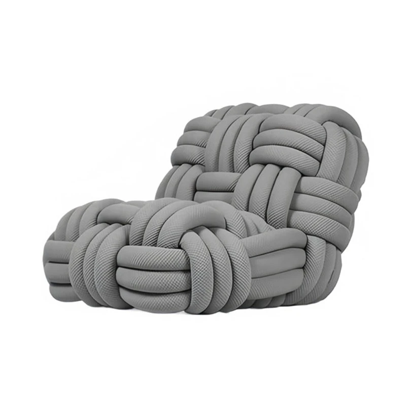 Modern minimalist niche art woven rope sofa Internet celebrity creative light luxury knitted lazy sofa