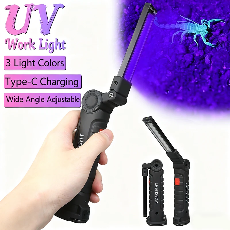 39nm الأشعة فوق البنفسجية مصباح يدوي قابلة للشحن Blacklight الأشعة فوق البنفسجية مصباح مقاوم للماء الحيوانات الأليفة البول المال التخييم في الهواء الطلق العقرب كشف الضوء