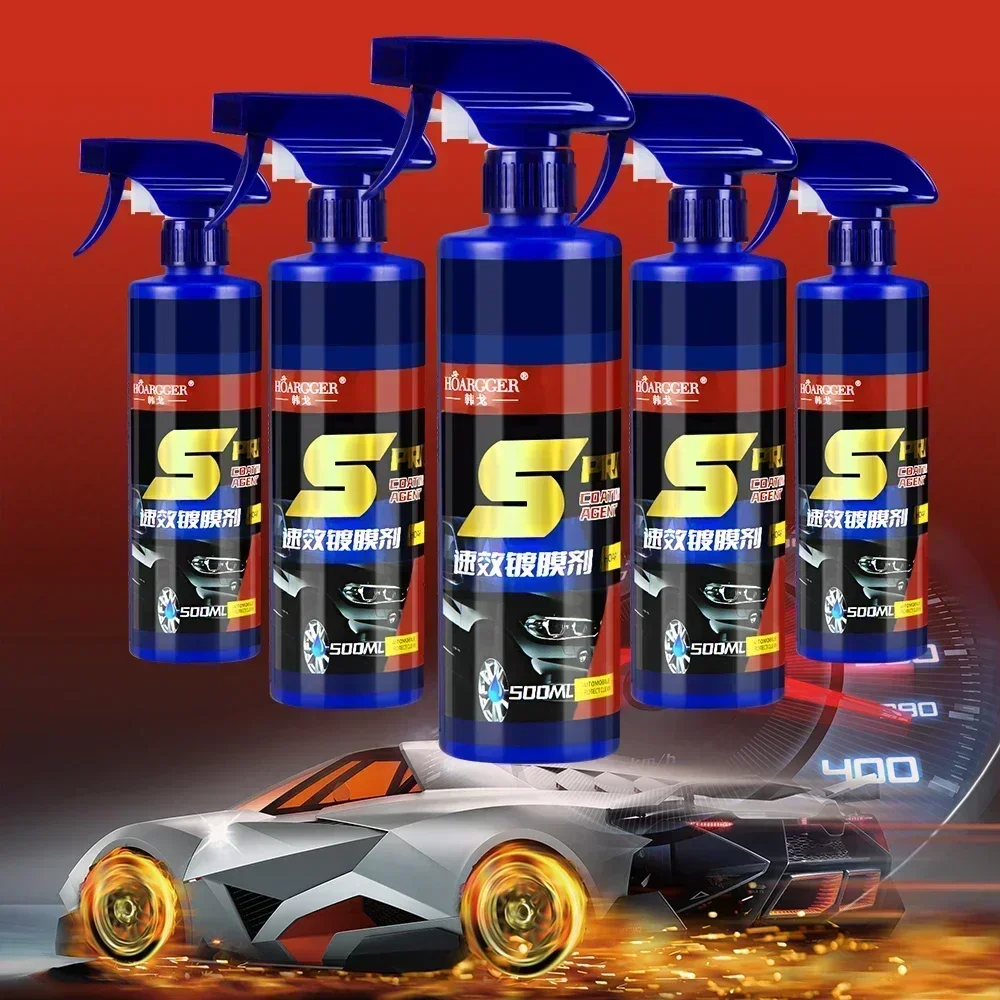 500ml 3 in 1 Car Paint Repair Ceramic Coating Spray Quick Nano-coating Spray Wax Automotive Hydrophobic Polish Paint Cleaner