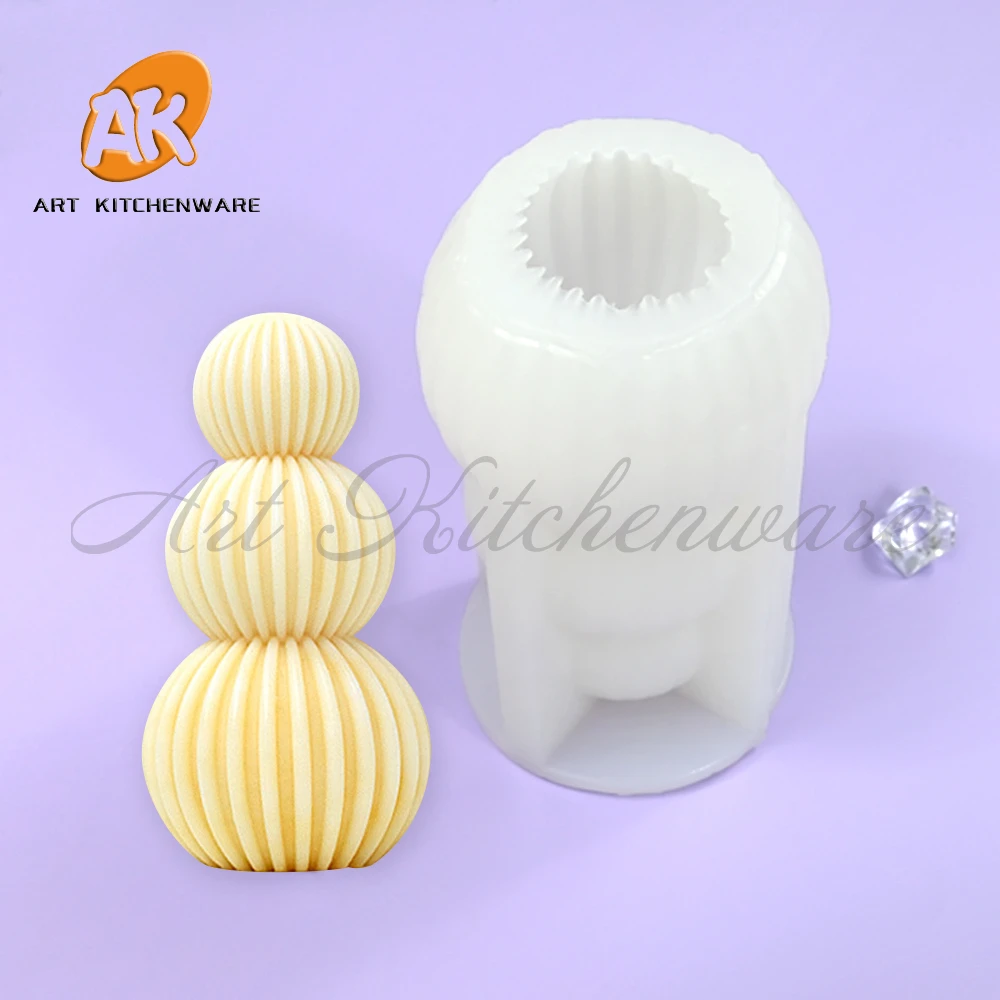 Three-layer Spherical Column Silicone Candle Mold DIY Aroma Plaster Wax Soap Mould Handmade Home Decorating Tools Ornament Craft