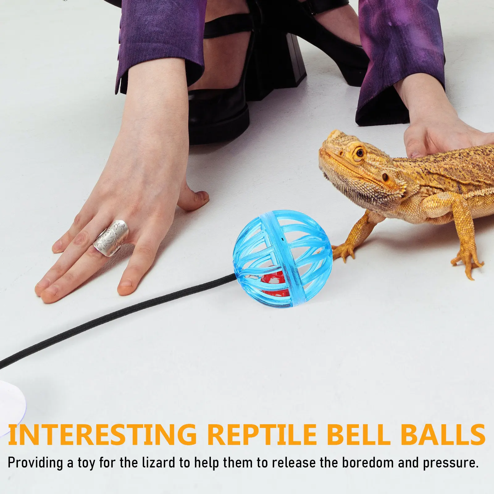 

Набор из 7 штук: Забавные износостойкие игрушки-колокольчики для рептилий, отличный декор для дома, жевательные игрушки для ящериц, игрушки для бородатых агам