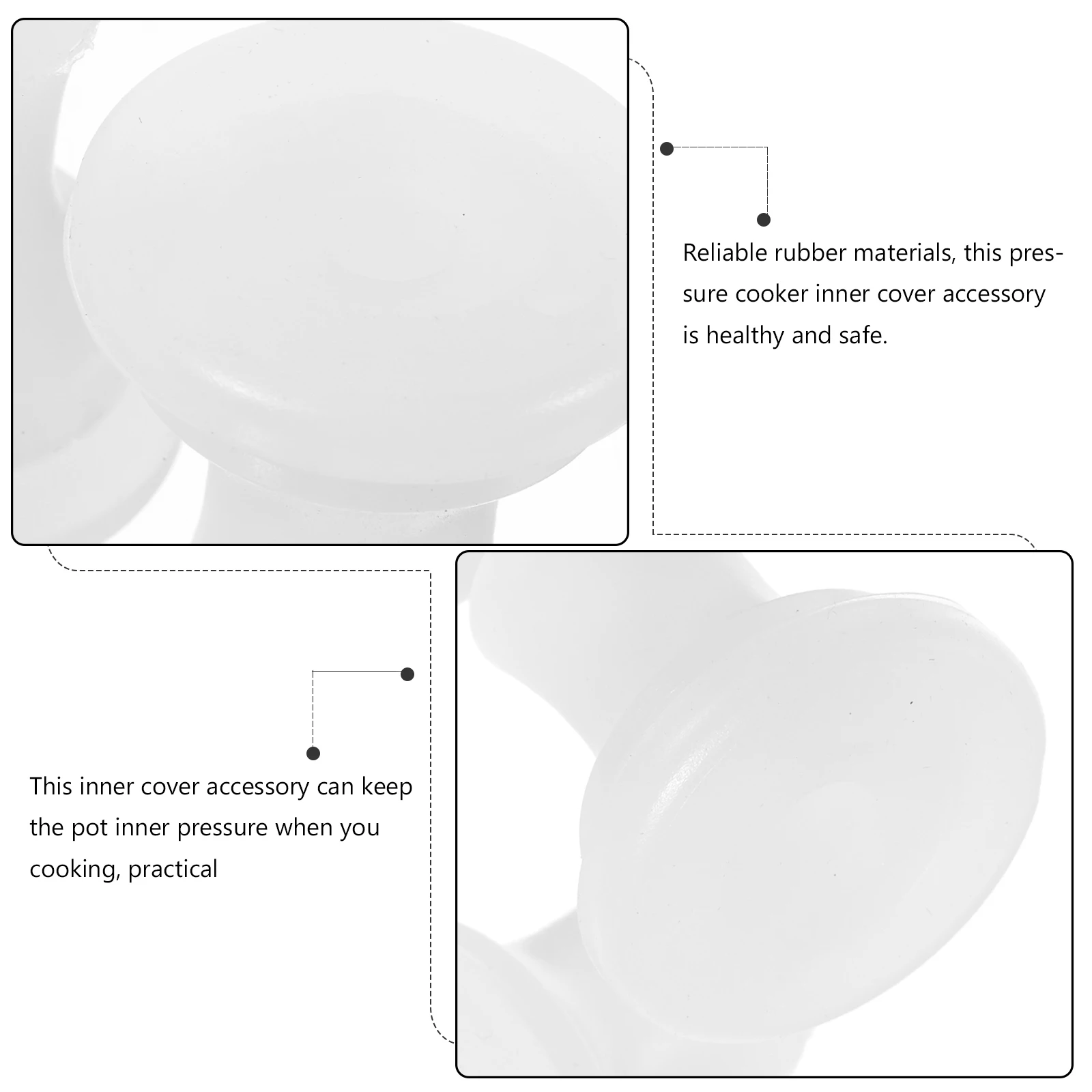 

3pcs Electric Pressure Cooker Accessories 4L/5L/6L Inner Cover Sealing Ring Rubber Replacement Parts Pressure Cooker Supplies