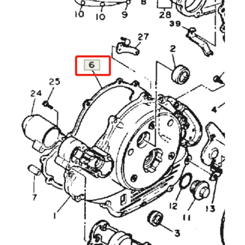 LOPOR Motor Engine Crankcase Cover Gasket For YAMAHA XV1000 84-88 XV700 84-87 XV750 81-97 XV920 81-83 XV1100 86-99 3EG-15451