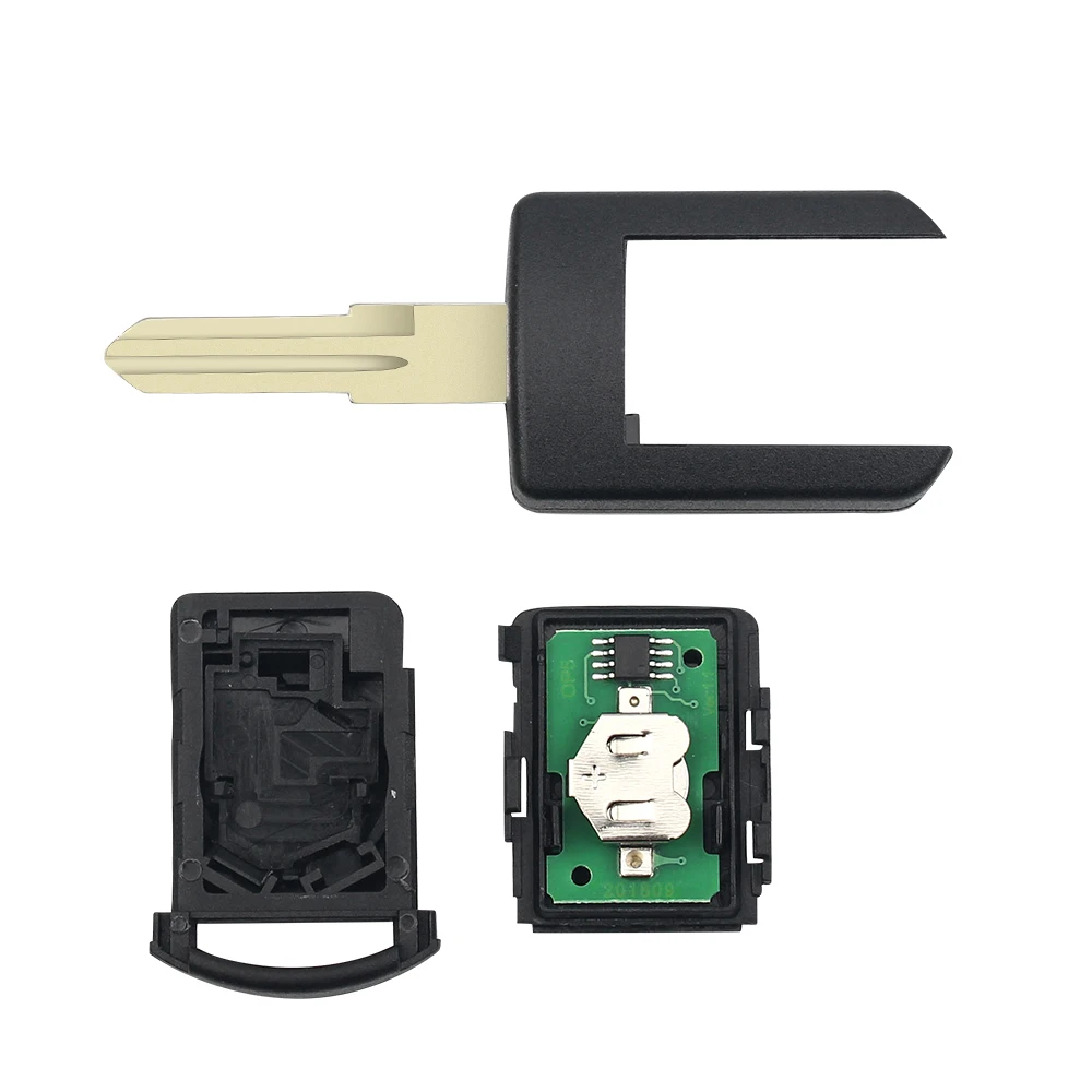 KEYYOU-mando a distancia 2BTN para coche, llave ASK de 433 Mhz para Opel, Vauxhall, Corsa c, Meriva, astra h, j, g, d, Combo, HUU100/43/46, hoja