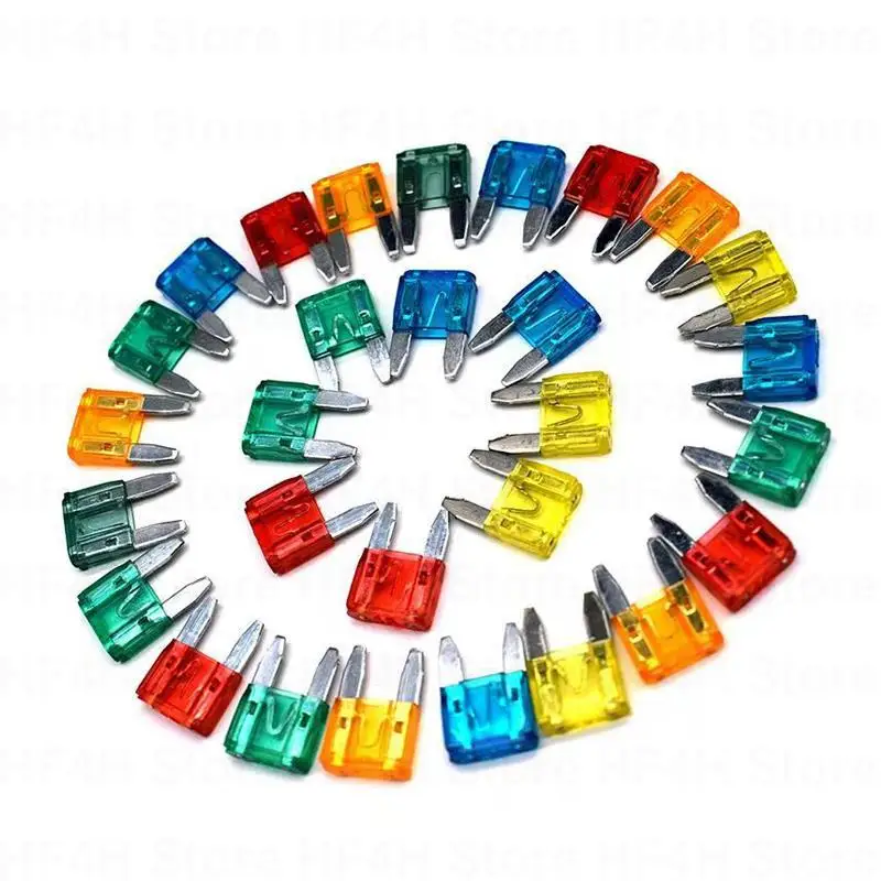 10pcs Aluminum Car Blade Fuse Kit for Car Boat Auto Accessories Small Size 3A 5A 10A 20A 30A 40A B4