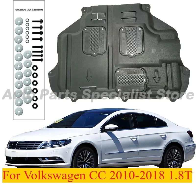 

High Quality Under Engine Guard Splash Shield Mud Fender Cover For Volkswagen CC 2010-2018 1.8T Car Black