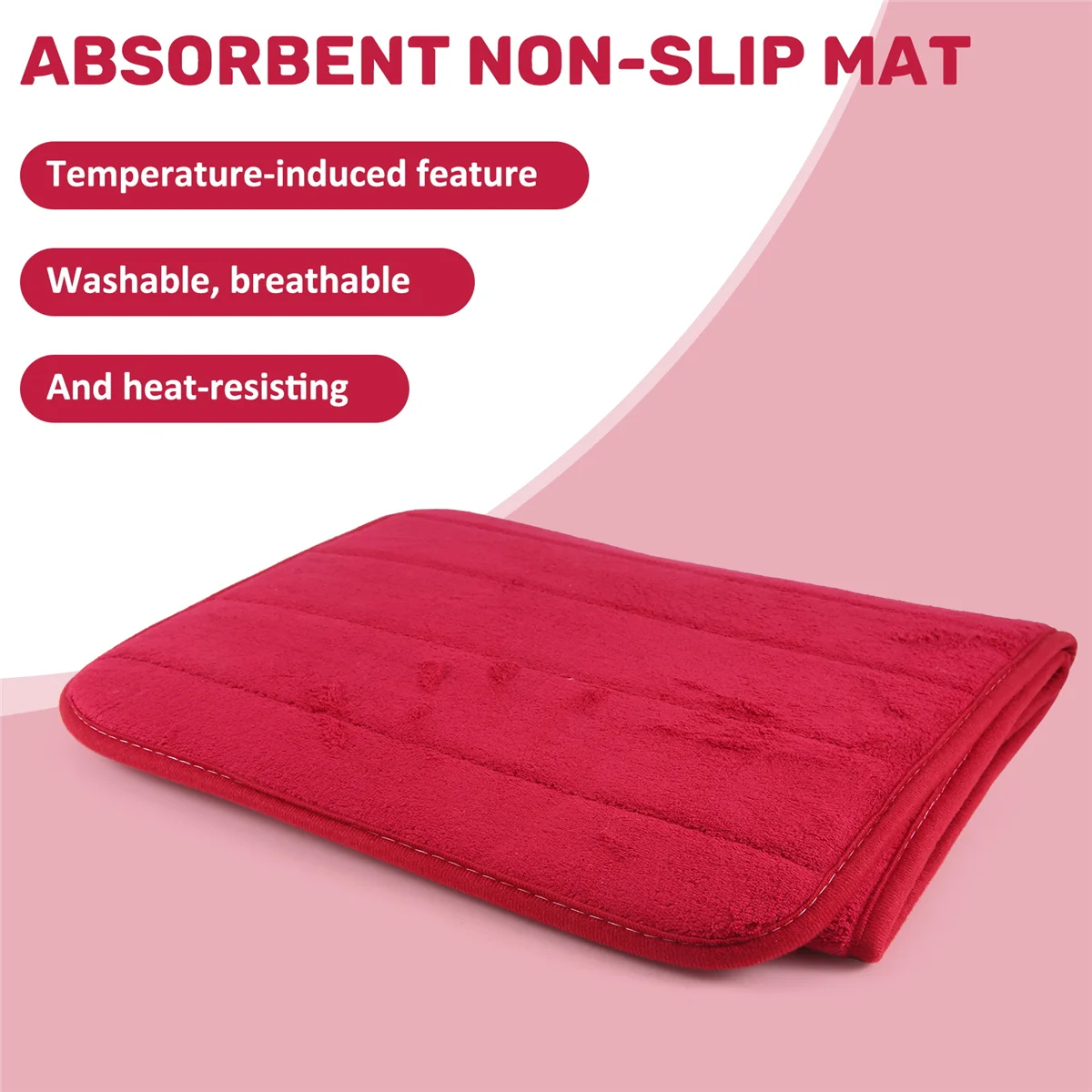 Новый 120x40 см впитывающий нескользящий пенопласт с эффектом памяти для кухни, спальни, двери, напольный коврик, ковер, дата-красный