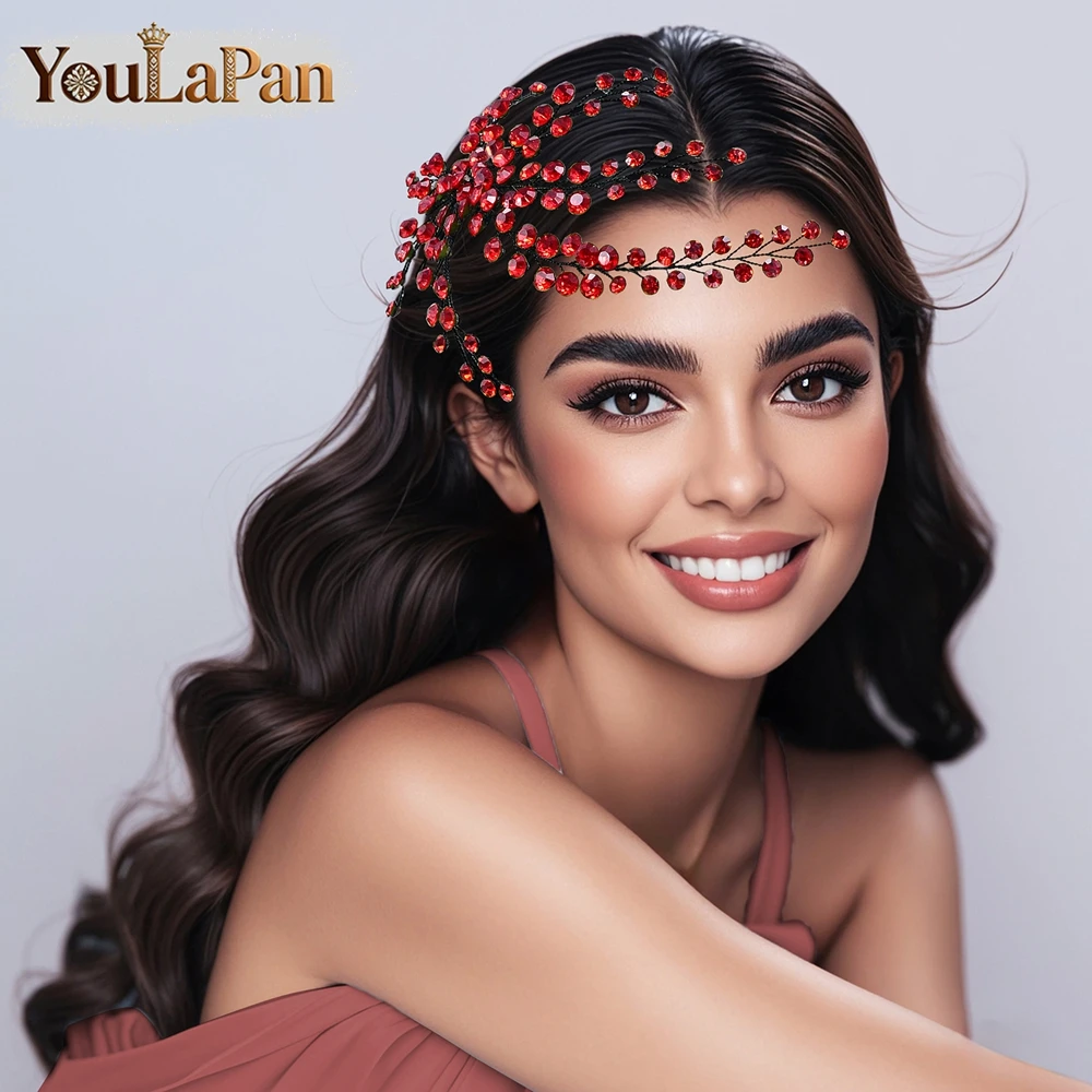 youlapan-ファッションラインストーン花嫁ヘアコームブリンブリン女性宴会結婚式ヘッドコームヘアアクセサリーパーティー手作りヘッドバンド-a231