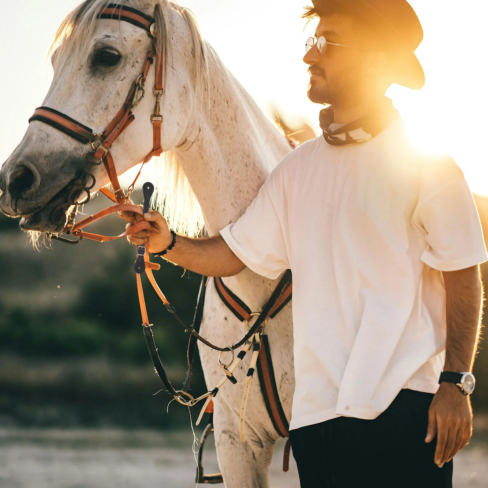 2 peças cinto de equitação esporas acessórios de cowboy tiras de bota fivela homem solteiro