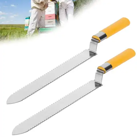 2 pcs Honeycmb Frame Cap Removal Tool Plastic Handle Uncapping Tool Double-Serrated Uncapping Tool Beekeeping Tool