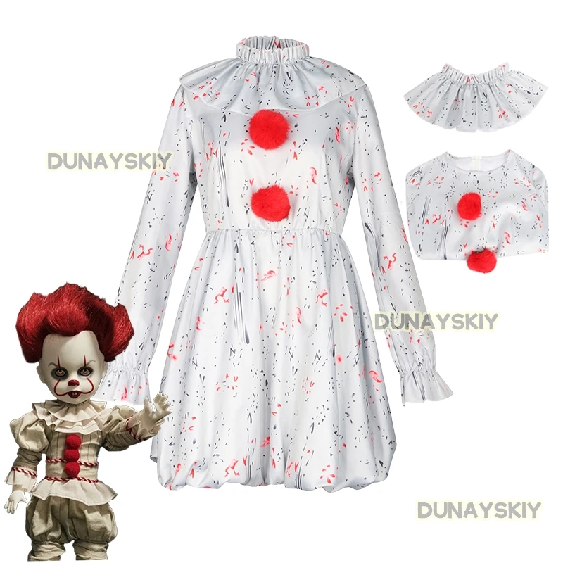 

2025 Хэллоуин фильм Pennywise косплей Cos Стивен Кинг It Глава ужас клоун вечерние костюм костюм ролевая игра