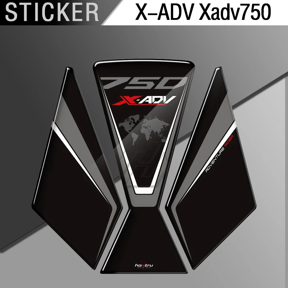 Per scooter Honda X-ADV Xadv750 kit adesivo in resina 3D con protezione del serbatoio del carburante modificato