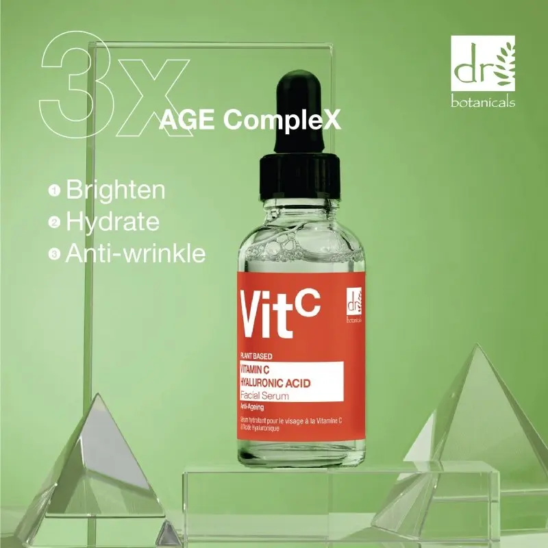 Vitamina C 5% e acido ialuronico 2% siero viso idratante 30ml