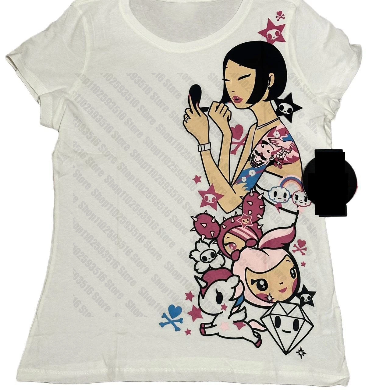 Camisetas gráficas para mujer, ropa de los años 90, Top corto Vintage, ropa para mujer, camisetas de basura Y2k de los años 2000, Tops Harajuku gótico Kpop