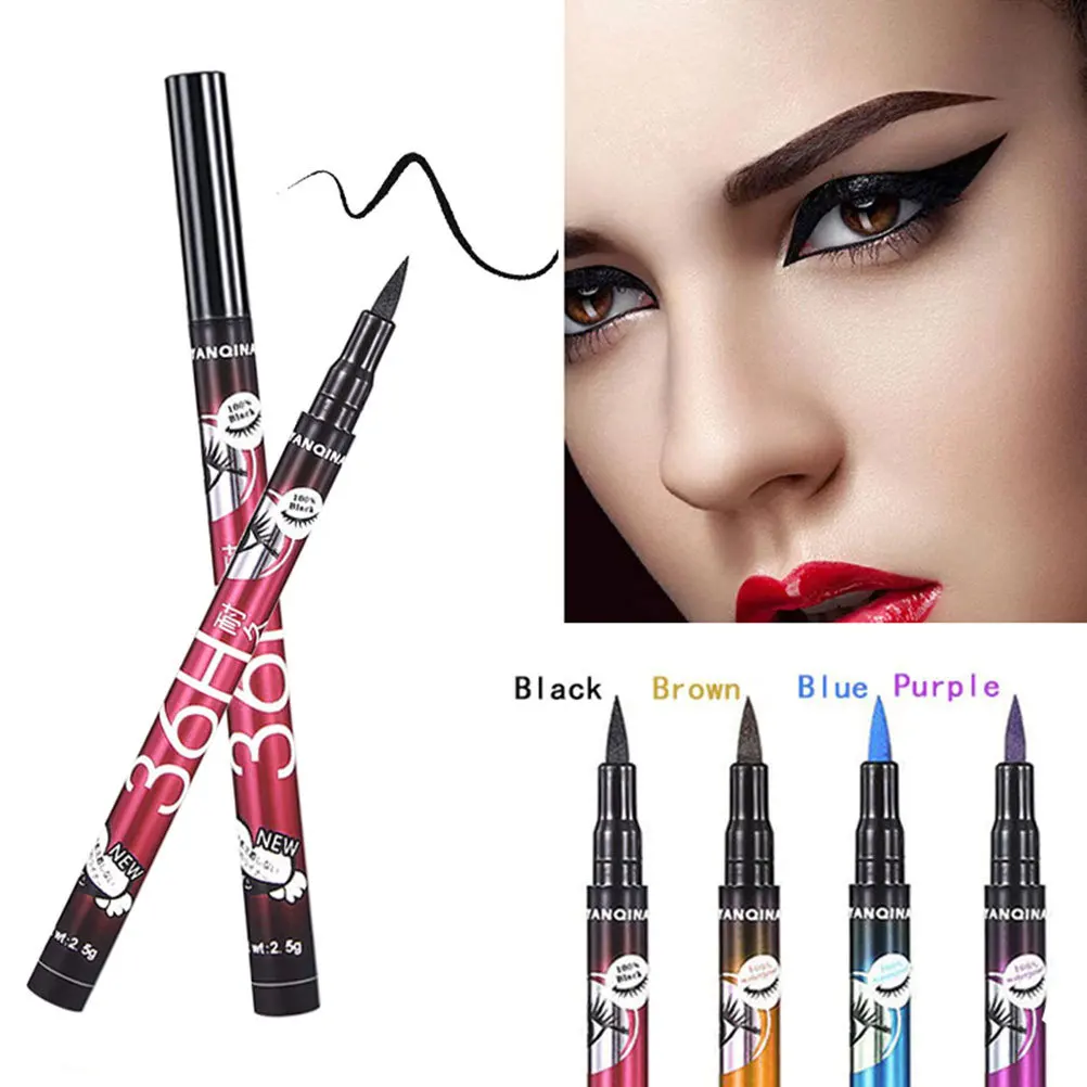 

Creative Blue Liquid Eyeliner Waterproof Eye Liner Pen with Fine Brush Long Wearing for Halloween Wedding Live Show Makeup