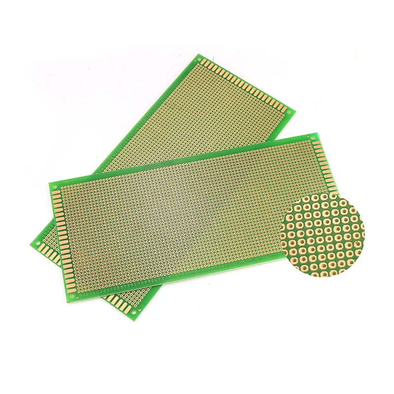 PCB Single Sided Universal Circuit Board, placa de óleo verde, placa Breadboard, fibra de vidro, DIY, 1.6mm, 10x22cm, 5Pcs