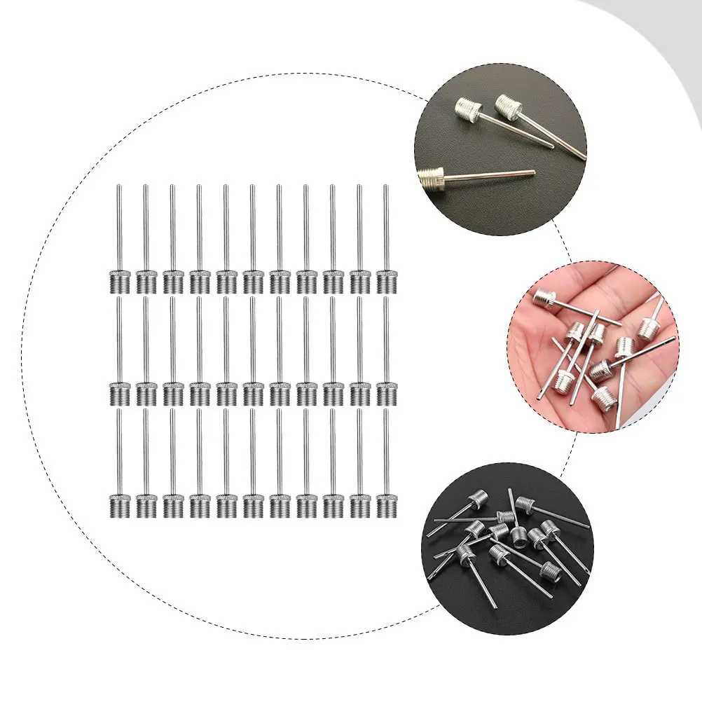 

50Pcs Portable Inflation Needle Strong Metal Ball Pump Needles for All Needle-Pumped Sports Equipment Efficient Labor-Saving
