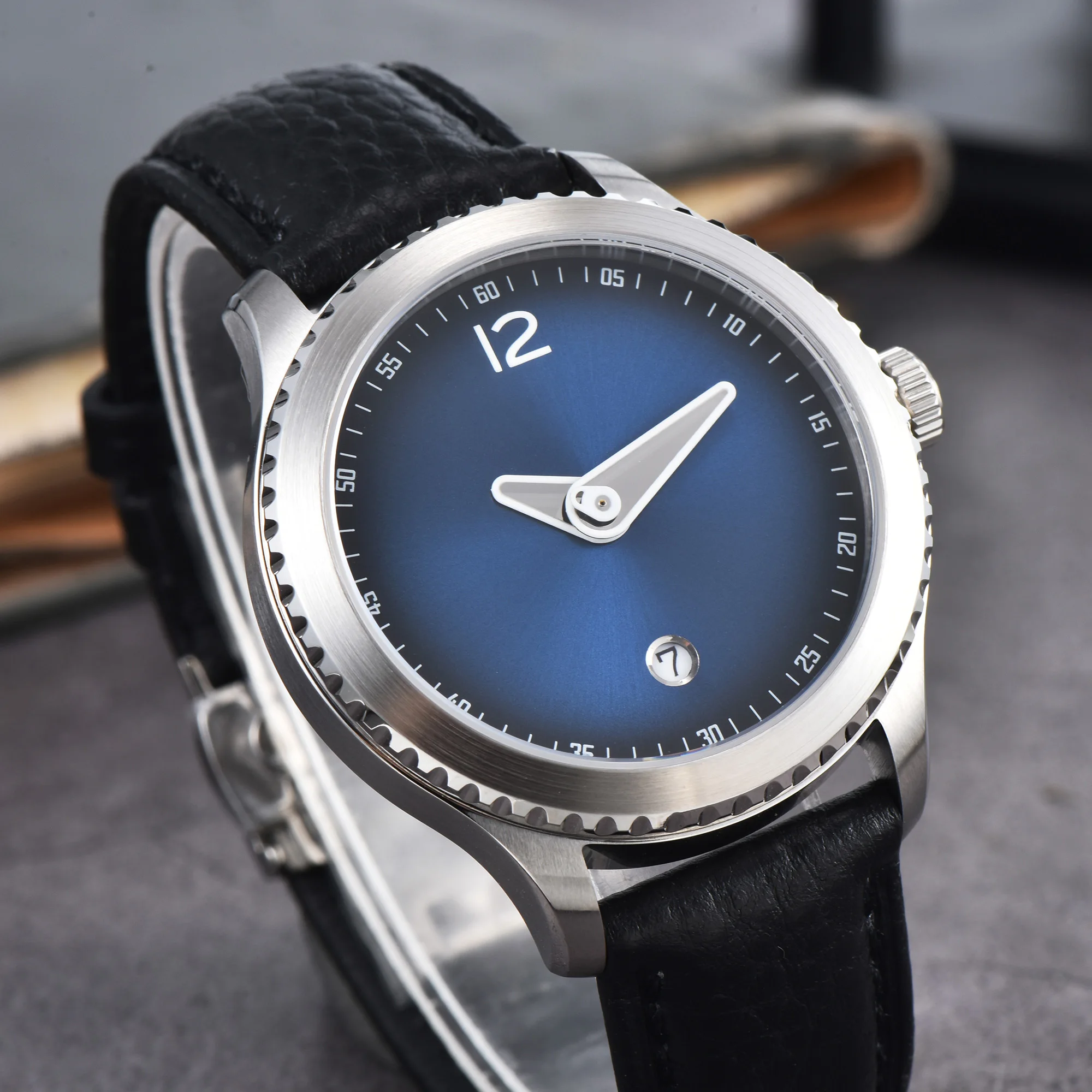 2025 nueva llegada Parnis 41MM esfera azul relojes mecánicos automáticos para hombres cristal de zafiro Miyota 8215 reloj para hombres reloj