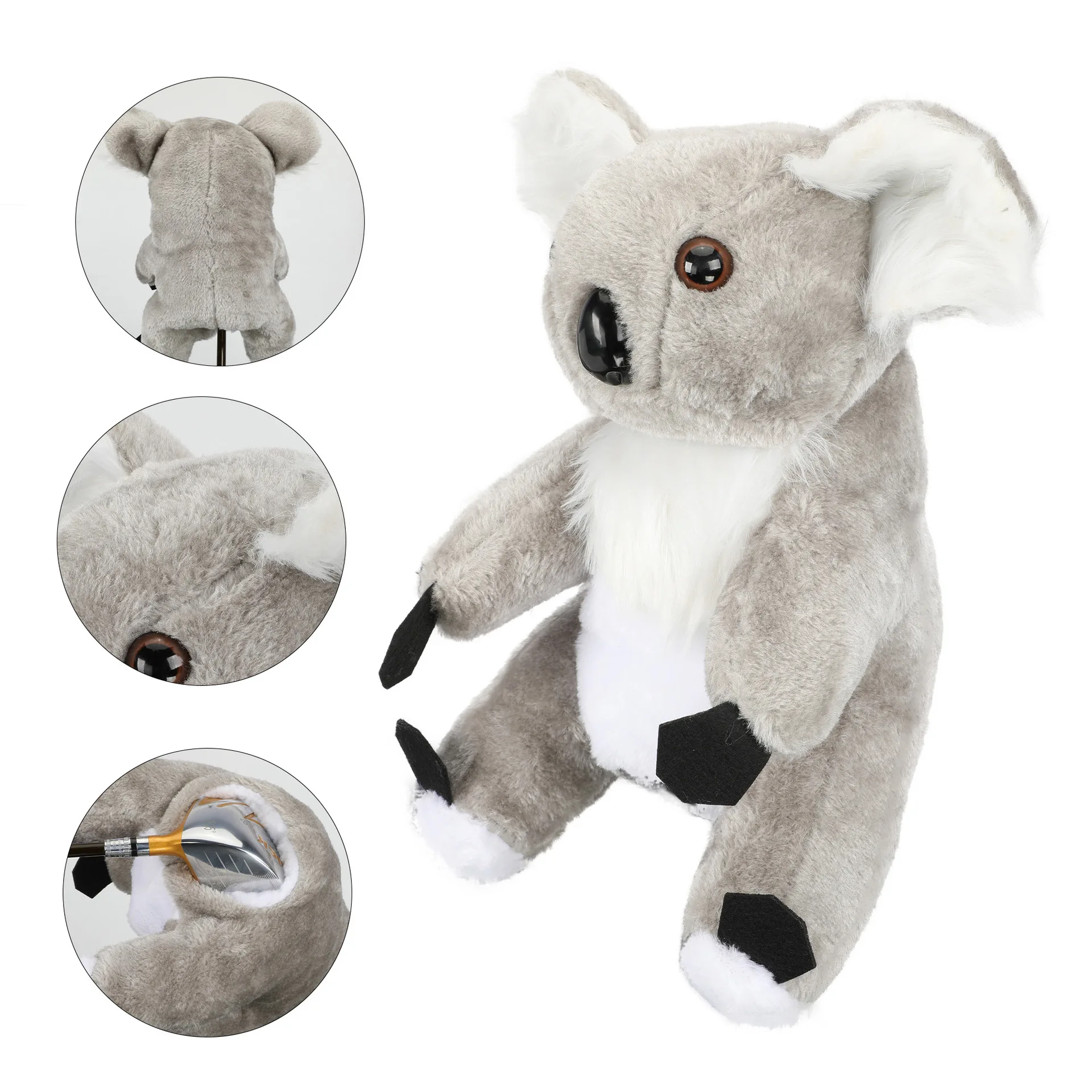 

Plush Koala Golf Driver Cover Cap Cover Protective Cover