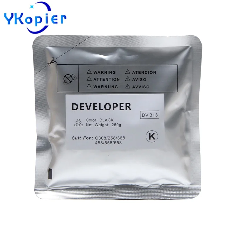 

DV313 Black 250G Developer Powder For Konica Minolta Bizhub BH C258 C368 C458 C558 C308 C658 Developer