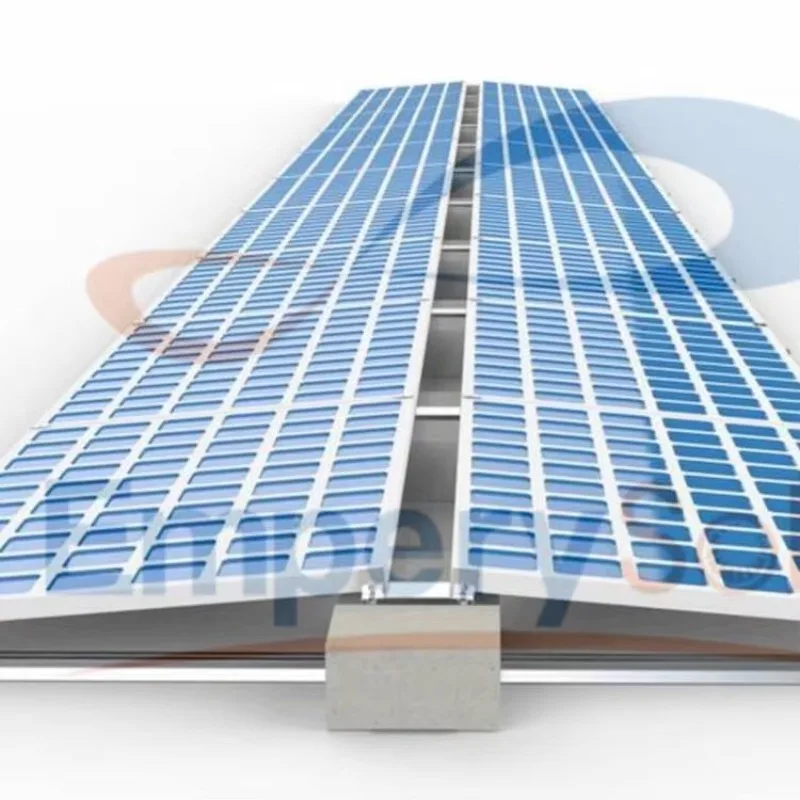 Easy Install Solar Ballasted Mounting Brackets AL6005-T5 SUS304 Material JIS C8955:2017 Standard Epdm Ballast Flat Roof System - Detail 1