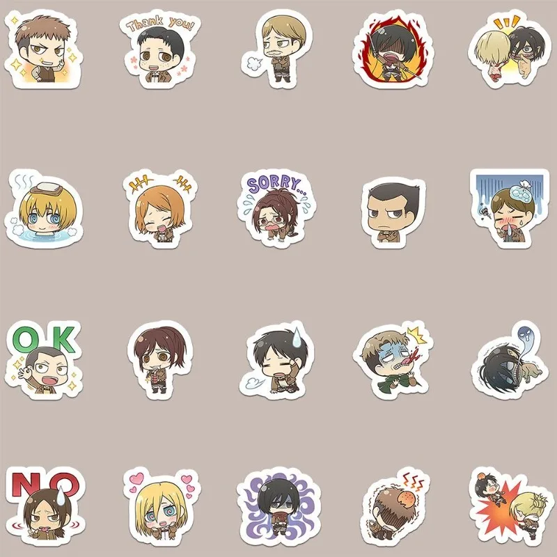 진격의 거인 아르민 아를트 에렌 예거 애니메이션 만화 장식 스티커, 맞춤형 DIY 그래피티 방수 스티커