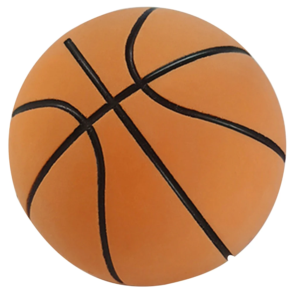 6cm High Elastic Mini Basketball Rubber Mini Sports Basketball Toy Soft High Bouncy Decompression Ball Parent-Child Game