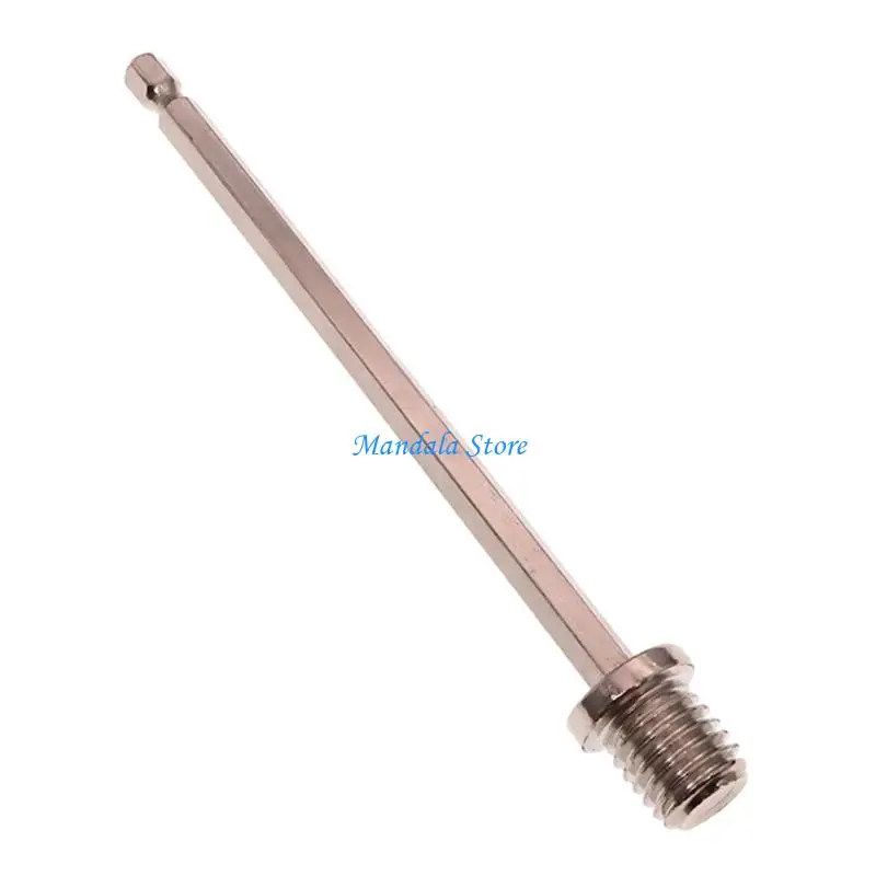 

U2JC M14 Hexagonal Drill Adapter 140mm Extended Rod High Strengths Carbon Steel Rusproof Coating Improved Reach